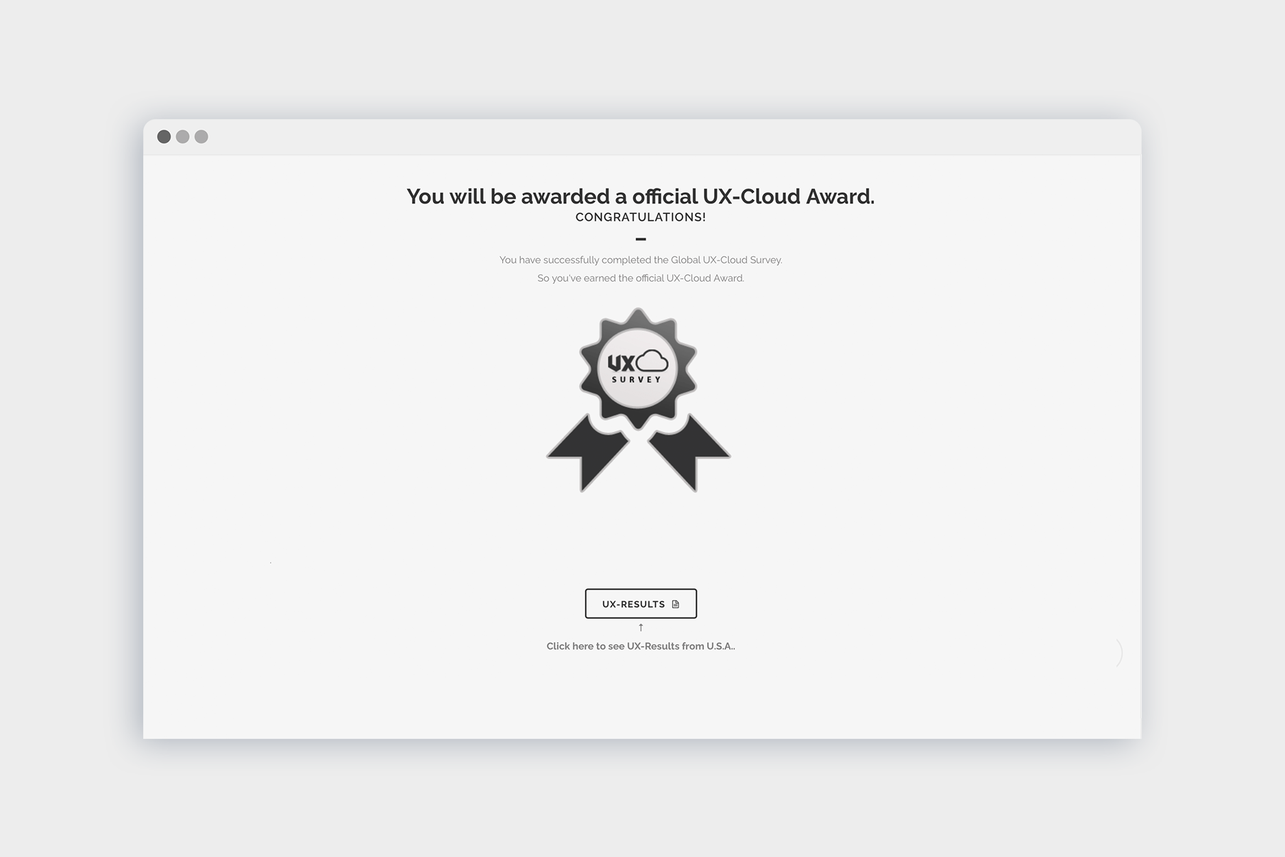 UX Cloud - Award