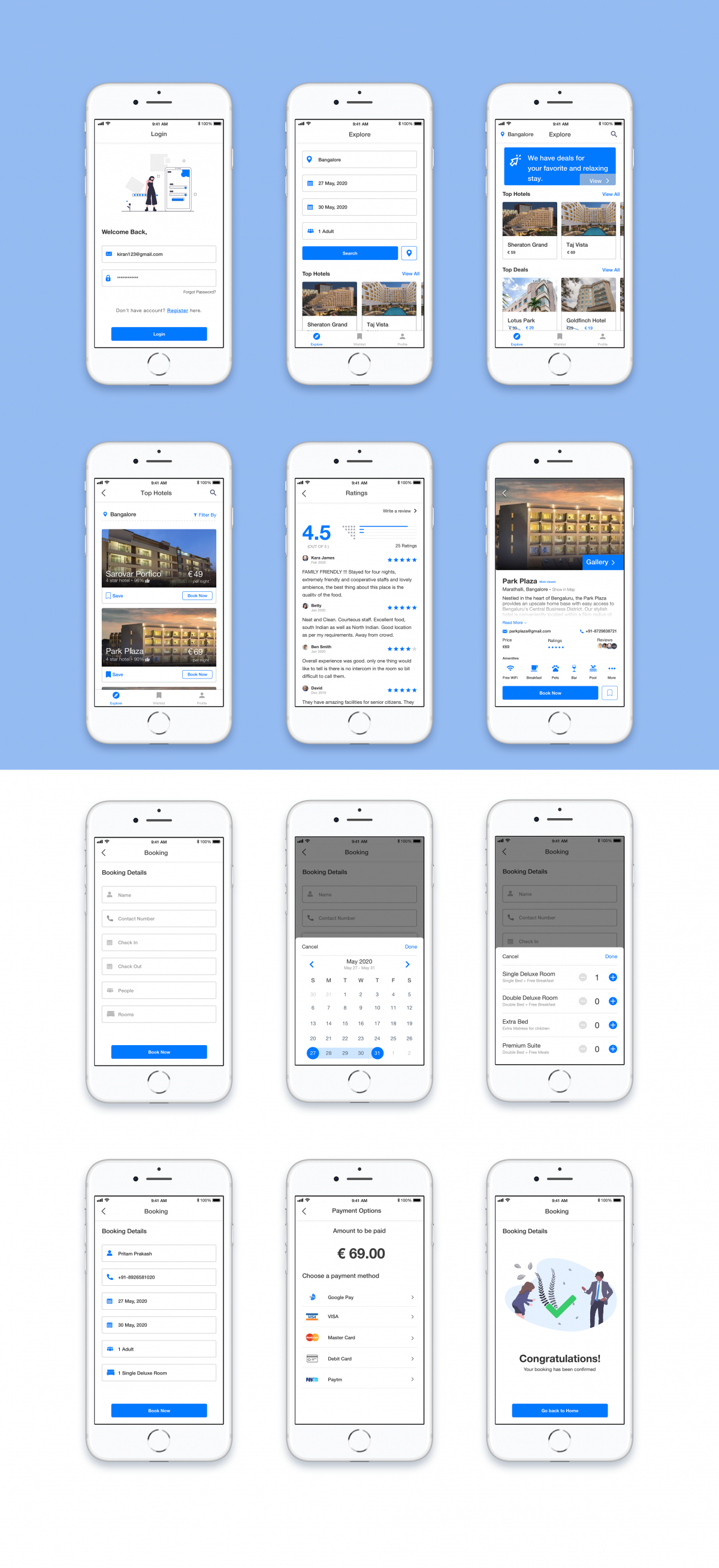 UX/UI Booking App